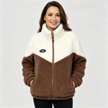 🔥🐏【M-4XL】Bawełniana kurtka zimowa, gruba podszewka z owczego futra, ciepły płaszcz