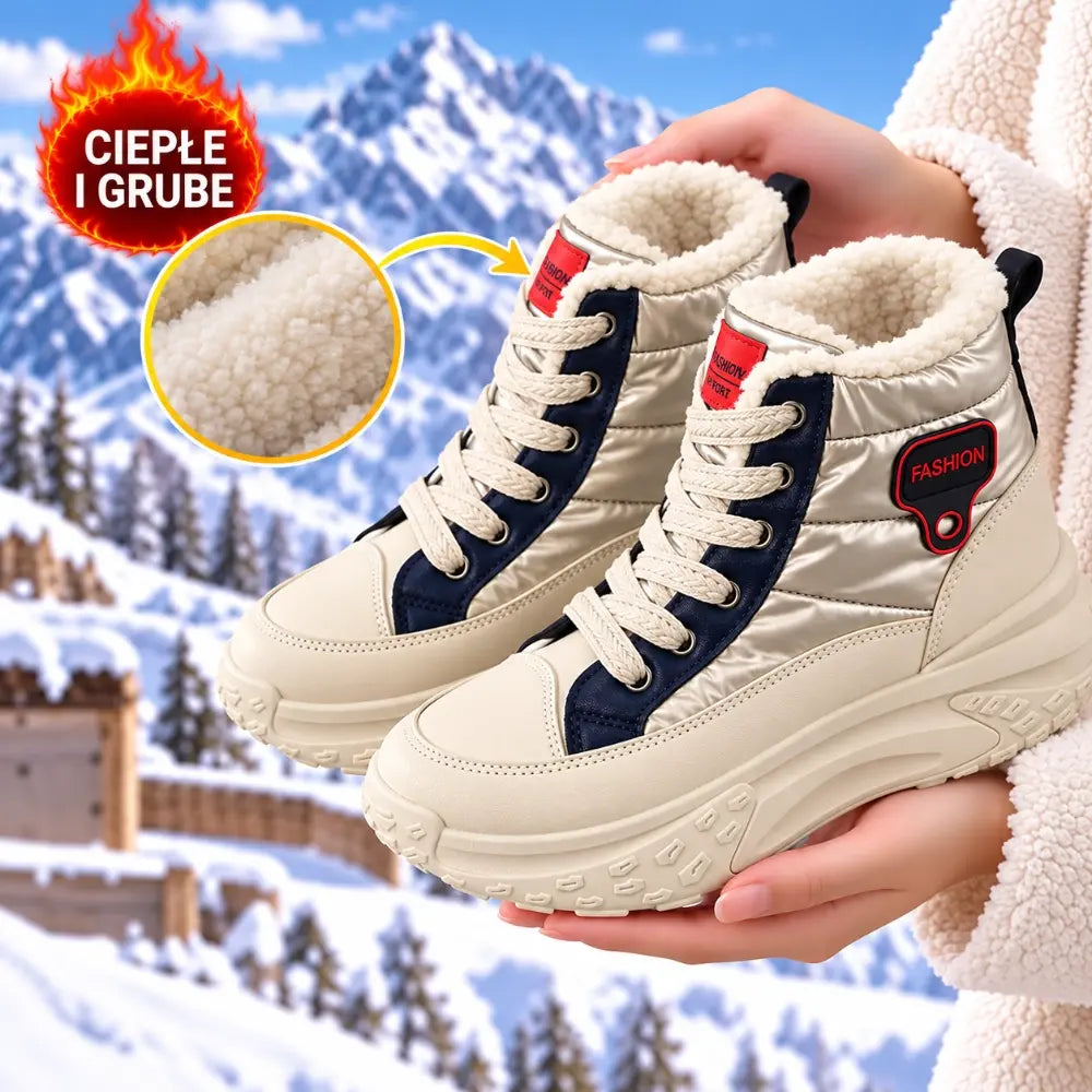 👟【35-40】Damskie zimowe buty za kostkę z grubą futrzaną wyściółką i amortyzującymi podeszwami – ciepłe obuwie w sportowym stylu🥰