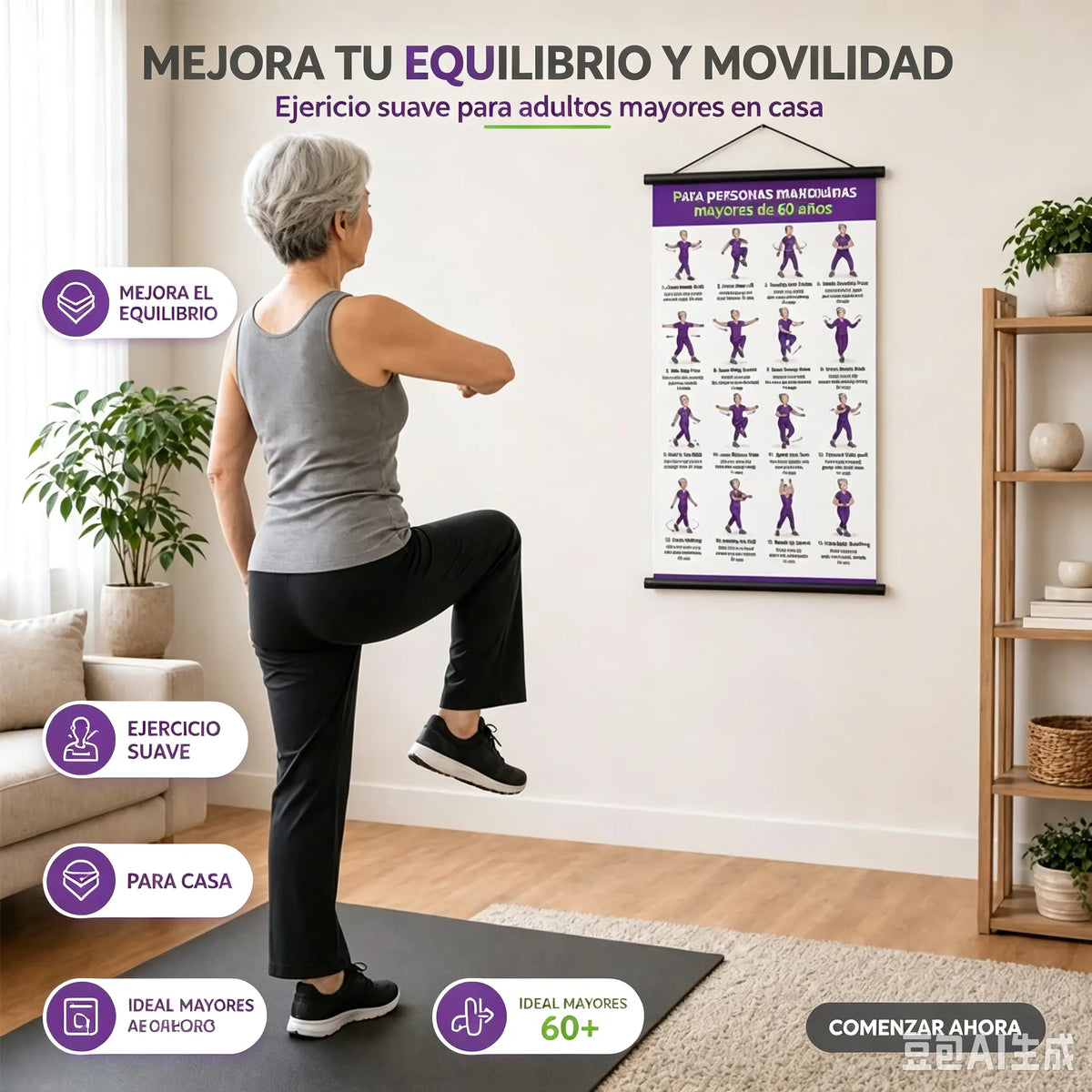 Αφίσα άσκησης Tai Chi για ηλικιωμένους