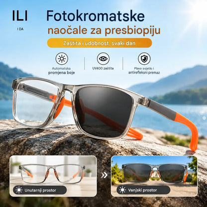 Fotokromatske, ultra lagane naočale za čitanje visoke rezolucije, posebno dizajnirane za starije osobe.
