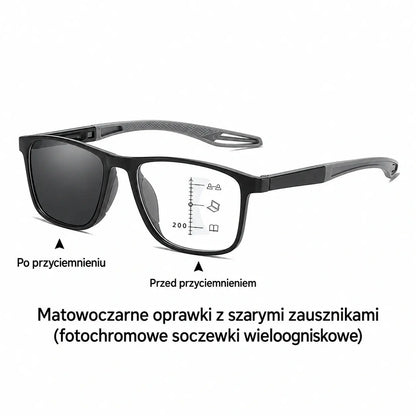 Fotochromowe, ultralekkie okulary do czytania o wysokiej przejrzystości, specjalnie zaprojektowane dla osób starszych