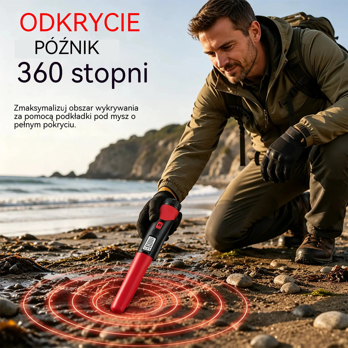 🔎⛏️Przenośny wykrywacz metali z ekranem LCD