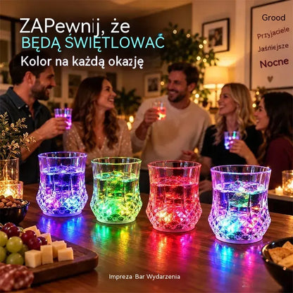 ✨💎Zestaw kryształowych szklanek LED aktywowanych płynem🥂
