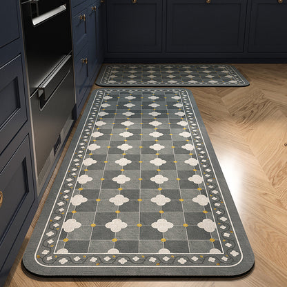 💥50 % de descuento💥【40*60cm+40*120cm】Nueva alfombra antideslizante absorbente de agua de lodo de diatomeas🦶