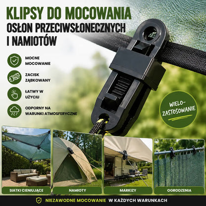 🏡🌿[50 sztuk] Klipsy mocujące do siatek zacieniających, klipsy mocujące do namiotów