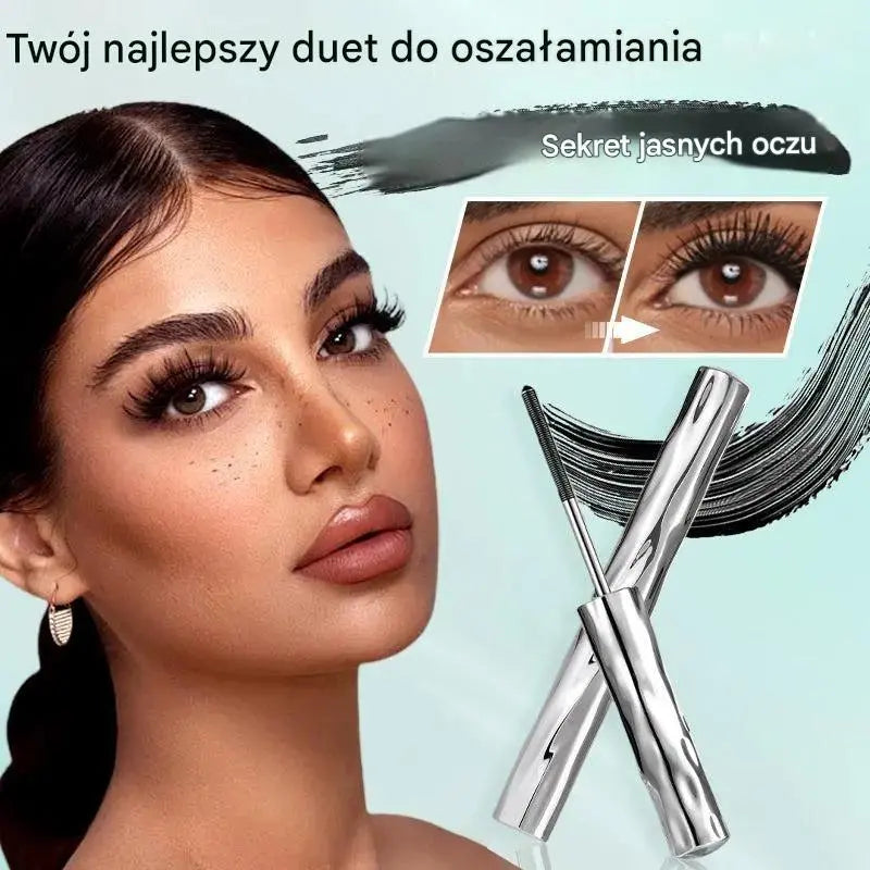 💥🔥【2 sztuki】—🤩Najpopularniejsza opcja🔥Oferta specjalna 2026🔥Zestaw super wydłużającego tuszu do rzęs i zalotki