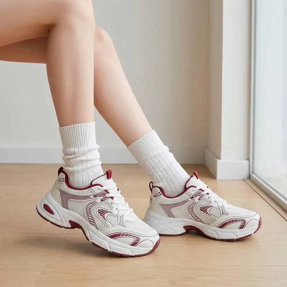Damskie grube trampki typu dad sneakers – koreańskie buty na platformie – lekkie buty sportowe dla par do noszenia na co dzień