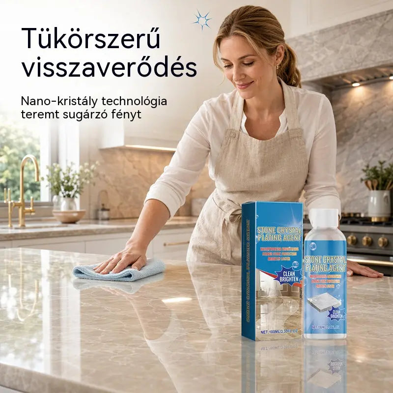 ✨ Márványtisztító és -polírozó – Gyengéden tisztít, fokozza a fényt, védi a lezárt követ ✨