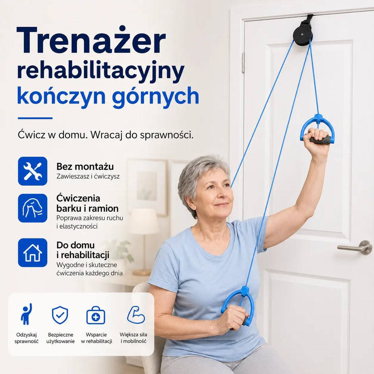 1 zestaw 109zł  👴🏻💪 Trening rehabilitacyjny kończyn górnych w domu, łatwy do wykonania w domu