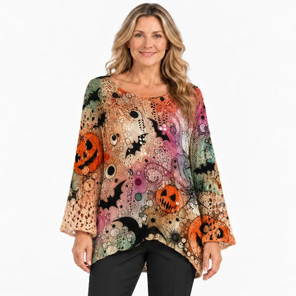 【S-5XL】👻😍 Wyjątkowy damski top z motywem halloweenowym – wygodny i stylowy