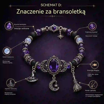 🔥 Ostatni dzień 49% zniżki – 🔮 Bransoletka zdrowotna z wisiorkiem Crystal Moon