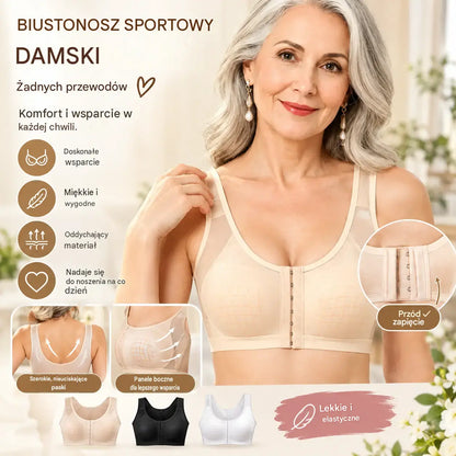🔥Kup 1, a otrzymasz 2 gratis 【S-5XL】【3 sztuki】Damski oddychający, nieelastyczny biustonosz sportowy