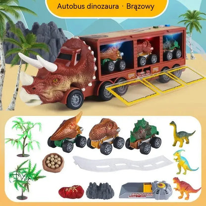 🦖🚛 Ciężarówka-dinozaur, która przechowuje, startuje i bawi! 🎵✨