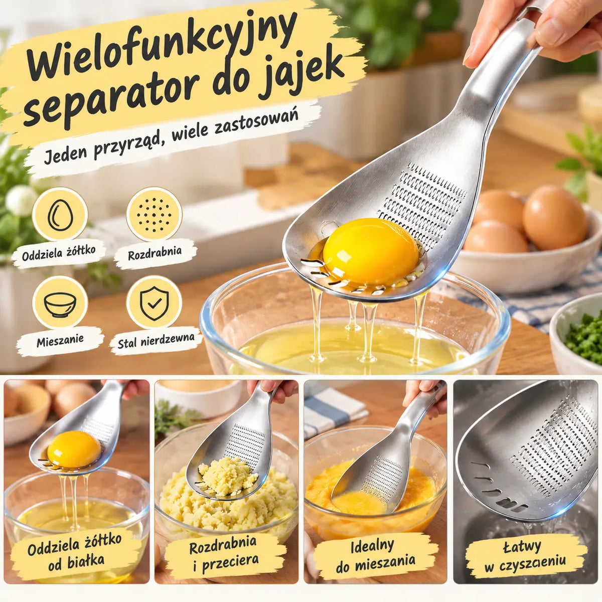 🔥50% zniżki🔥🥄 Wielofunkcyjna łyżka i sitko ze stali nierdzewnej 304
