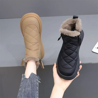 👢【35-41】Nuevo estilo para otoño e invierno, botas cortas impermeables, antideslizantes, cálidas y de moda con suela suave.-4144987