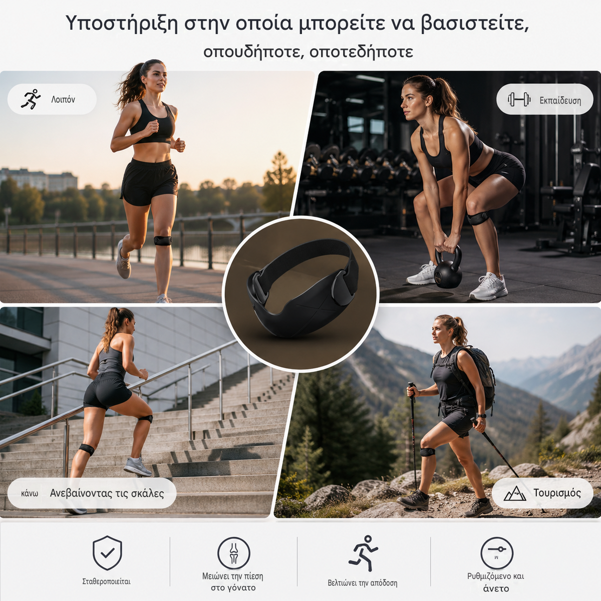 4 ζευγάρια για 27 ευρώ🏃‍♀️ Αθλητική επιγονατίδα👉 Το γόνατο χρειάζεται χρόνο. Αυτή η ταινία σας τον δίνει.