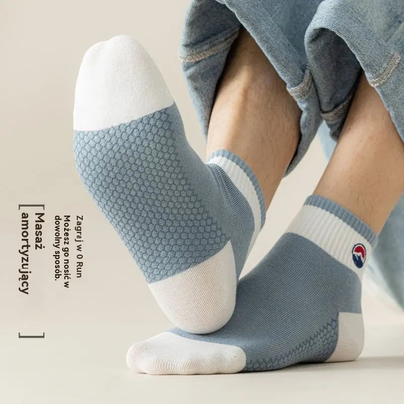 【20 par】🧦🌈Męskie, oddychające, odprowadzające pot skarpetki sportowe do połowy łydki