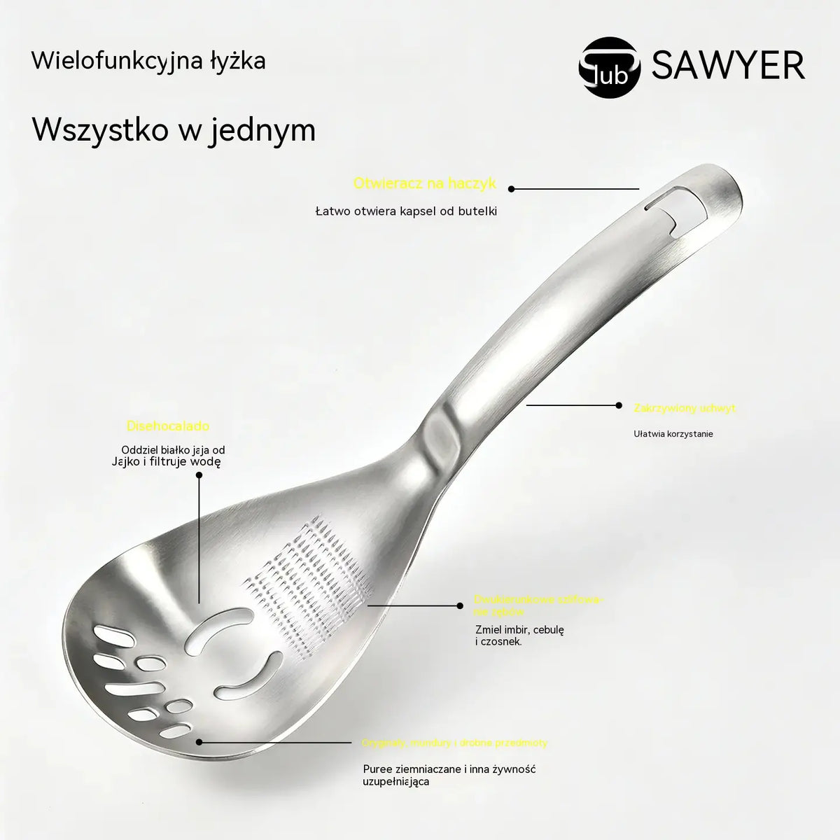 🔥50% zniżki🔥🥄 Wielofunkcyjna łyżka i sitko ze stali nierdzewnej 304