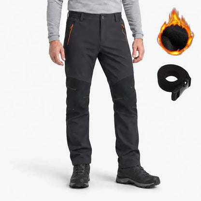 【M-4XL】Damskie i męskie spodnie softshell na jesień i zimę – sportowe, dwukolorowe, ocieplane polarem, idealne na rower