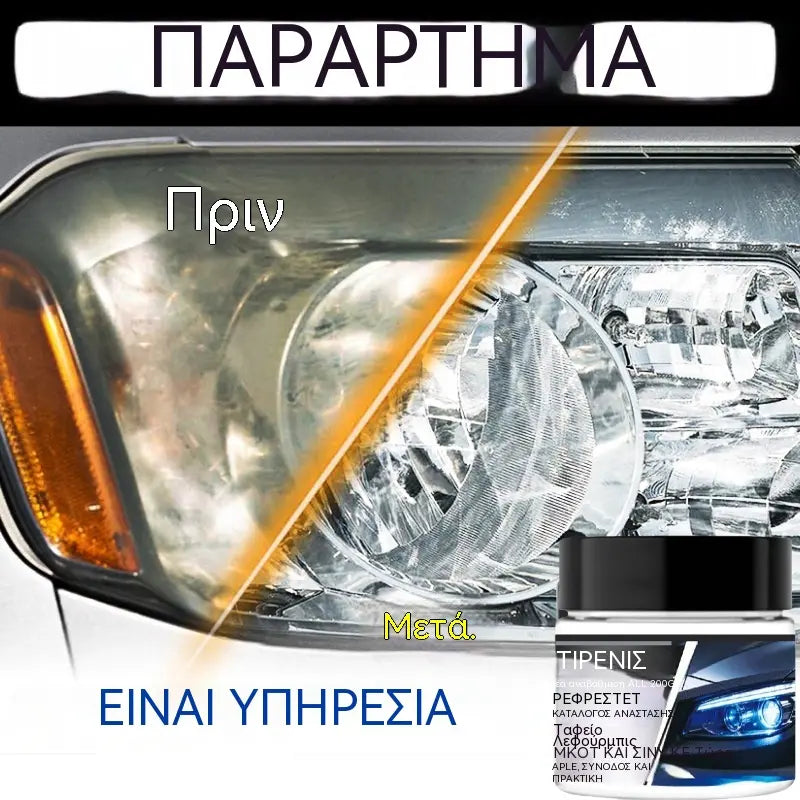 🚗💡Κιτ αποκατάστασης προβολέων για κιτρινισμένα και ομιχλώδη φώτα