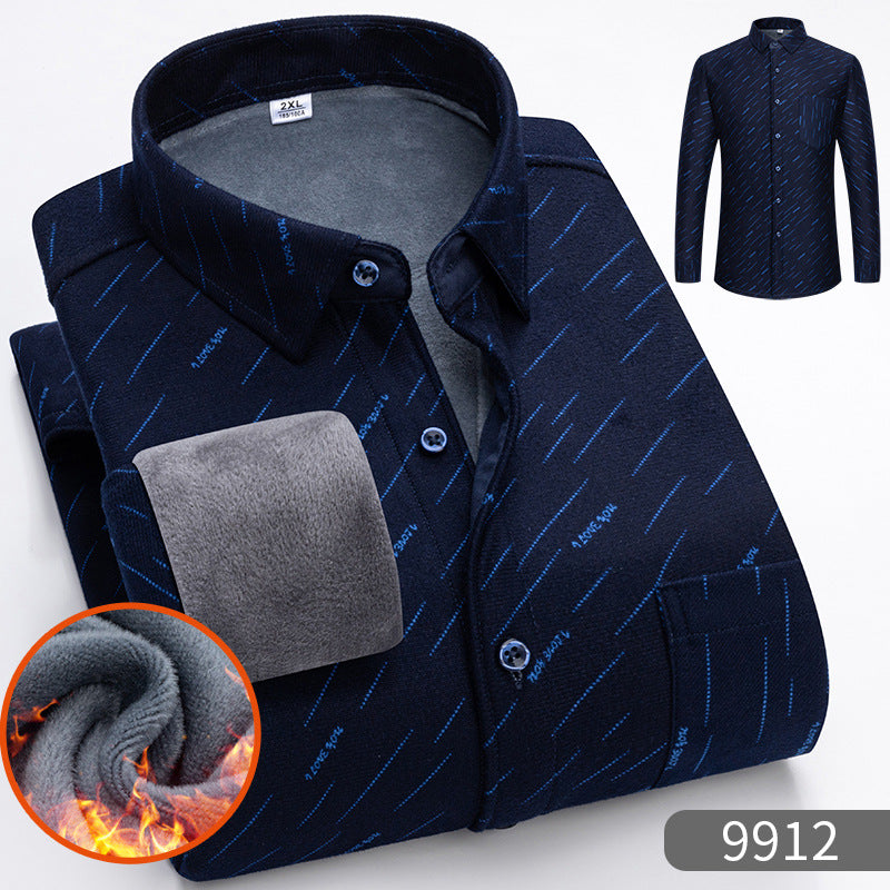 🔥【50% zniżki】1 sztuka 119zł 👔【L-5XL】Ciepła koszula biznesowa z długim rękawem