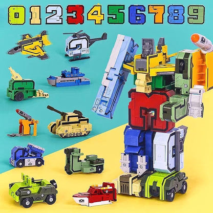 🤖🧩Играчка Деформация Брой Трансформиране на робот за деца🧩