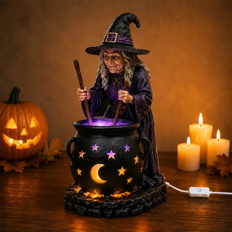 🧙‍♀️🎃 Figurka czarownicy na Halloween w kotle