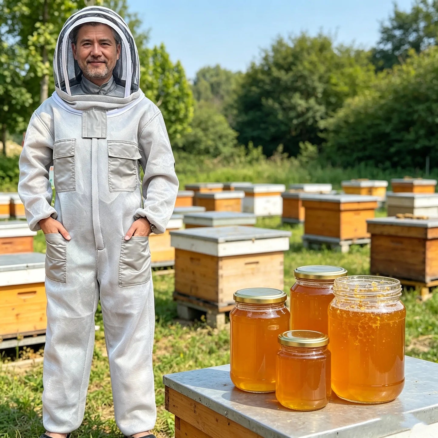 【M-2XL】🐝Kombinezon pszczółki wykonany z bawełnianej siateczki 3D