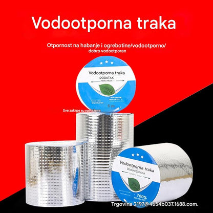 🔥Posebna ponuda! 💥【10 cm x 5 m [debljina 0,5 mm]】Samoljepljiva aluminijska hidroizolacijska traka – visoka ljepljivost, bez odvajanja i curenja, idealna za krovove, fasade i oluke