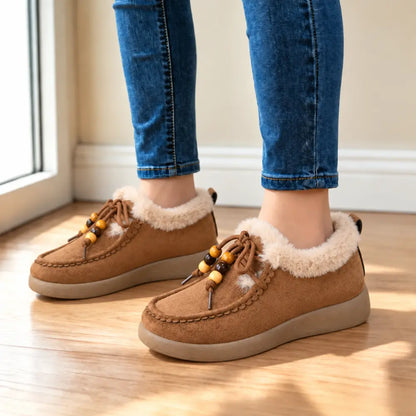 【36-41】Damskie buty zimowe – ocieplane, grube, krótkie botki, modne, ciepłe, przeciwśniegowe
