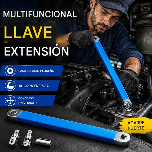 【Juego de 5 piezas】 Llave extensible multifunción ajustable — doble cara, ahorra esfuerzo y llega a espacios difíciles