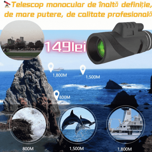 🔭 Telescopio monocular de alta calidad profesional con gran aumento y alta resolución