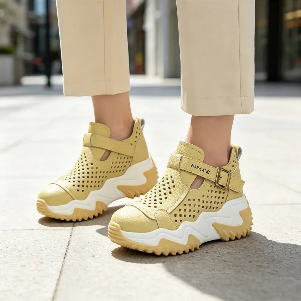 【Niewidoczny efekt liftingu】Stylowe, perforowane, oddychające i wygodne buty codzienne