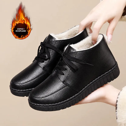 ✨【 35–40】Damskie buty codzienne z miękkiej skóry, z bawełnianą wyściółką i antypoślizgową podeszwą