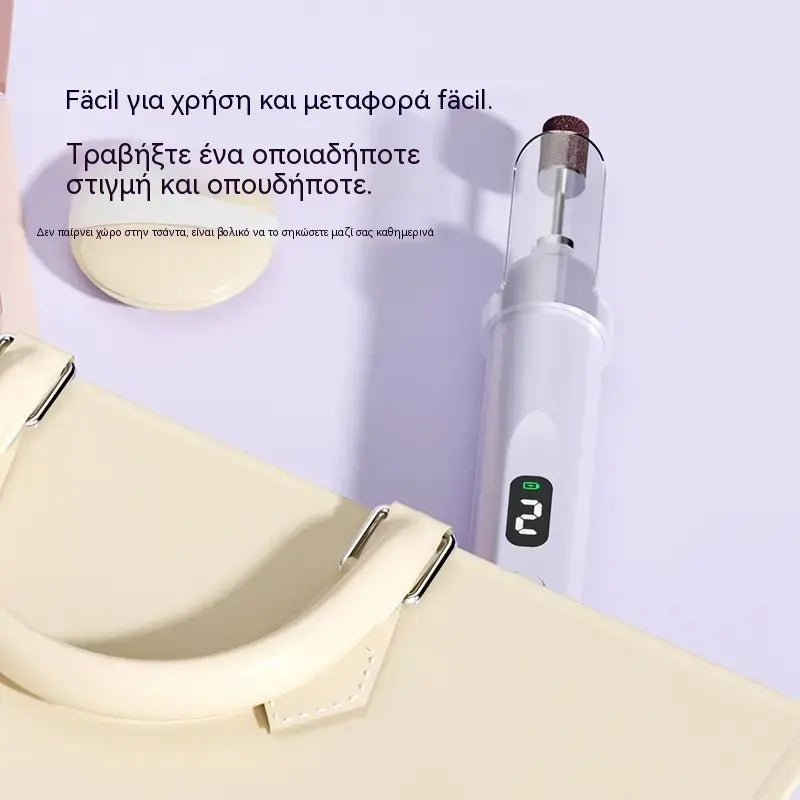 💅Ηλεκτρική λίμα νυχιών 2 σε 1 με λάμπα LED (λάμπα στεγνώματος + 5 κεφαλές γυαλίσματος)
