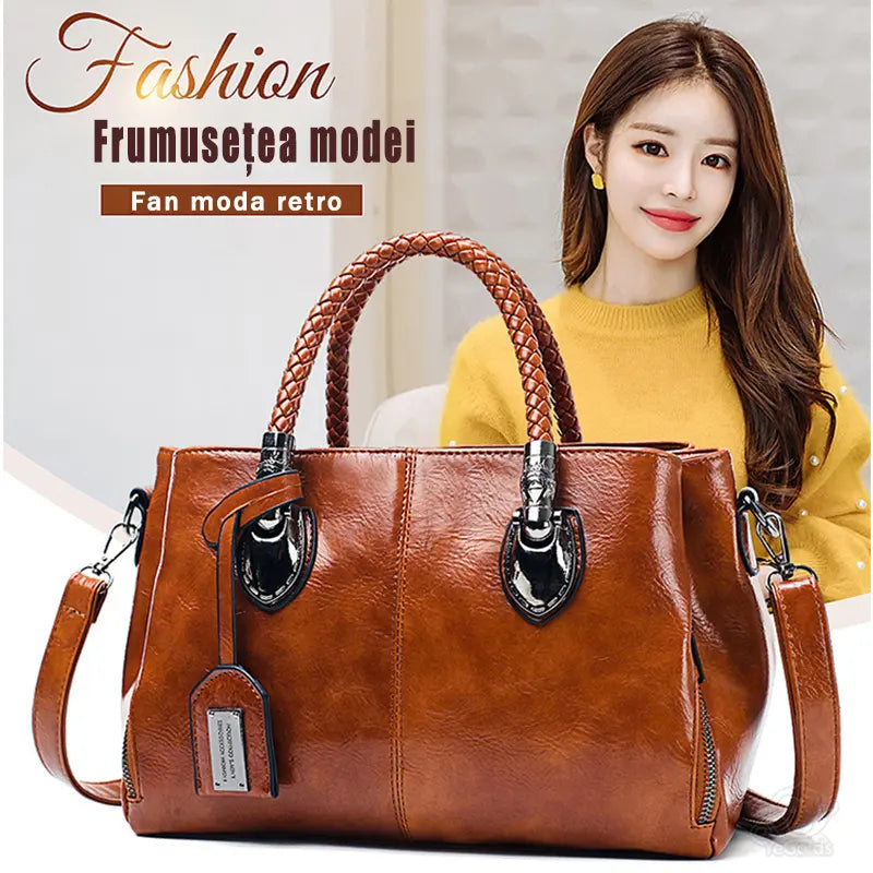👜【50% ΕΚΠΤΩΣΗ】Δερμάτινη τσάντα τύπου Boston, μαλακό δέρμα, κατάλληλη για μεταφορά στον ώμο
