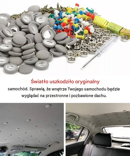 1 zestaw 30 sztuk - 89zł🔥Pokrycie dachu samochodu odpada. Zamocuj podstawę gwoździami. Modyfikacja i renowacja wnętrza samochodu bez demontażu.