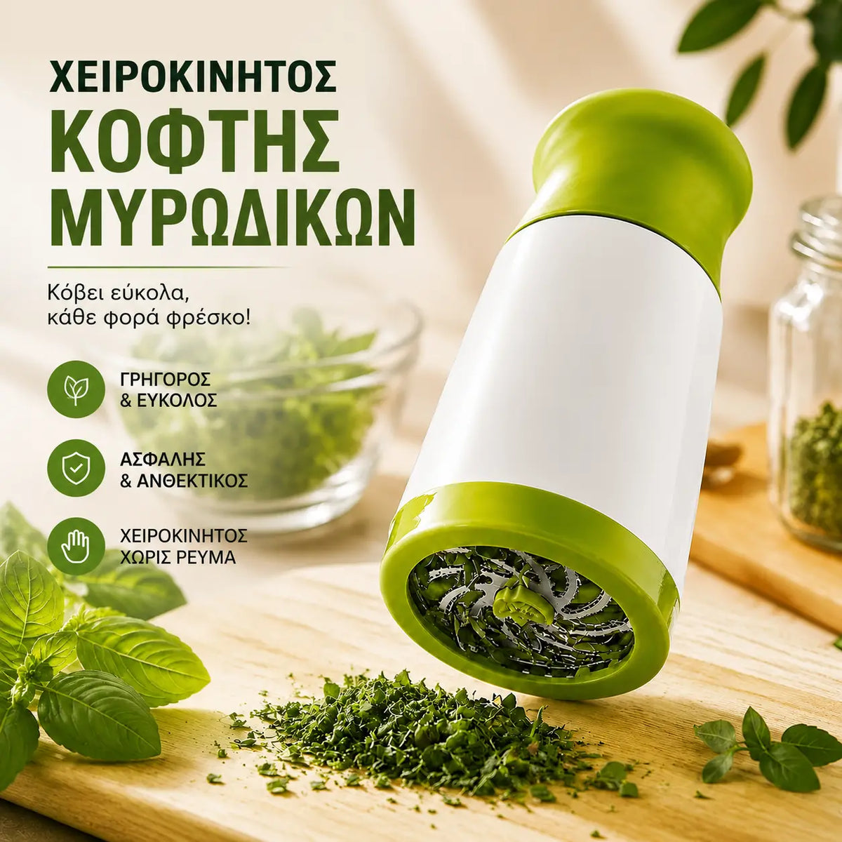 Χειροκίνητος μύλος—αλέθετε μπαχαρικά χωρίς κόπο