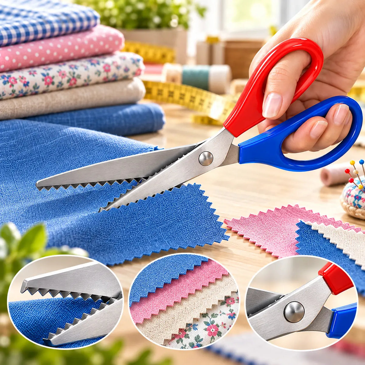 Ψαλίδι για ράψιμο και δαντέλες DIY ，Ακριβές και εύκολο κόψιμο ανά πάσα στιγμή, βοηθώντας σας να δημιουργήσετε τα δικά σας αριστουργήματα