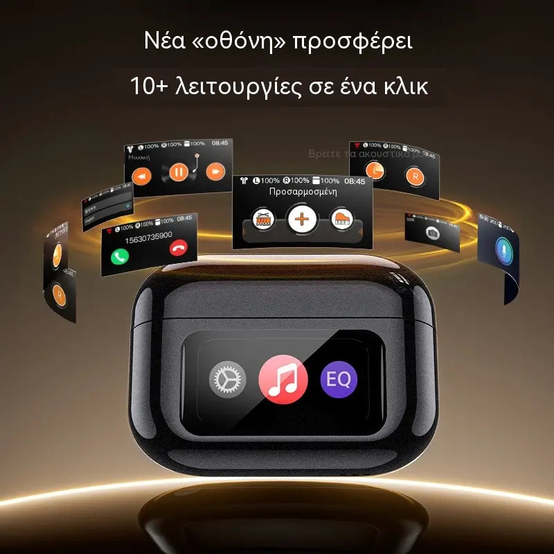 1 τεμάχιο 30  ευρώ 🎧Ασύρματα ακουστικά Bluetooth τύπου clip, αθλητικά ακουστικά με έγχρωμη οθόνη LCD