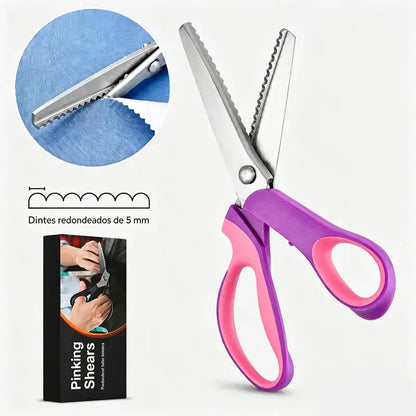 👗✂️ Nożyczki krawieckie z ozdobnym ostrzem – Profesjonalne do cięcia zygzakiem i falowaniem | Idealne do tkanin, patchworku i projektów DIY