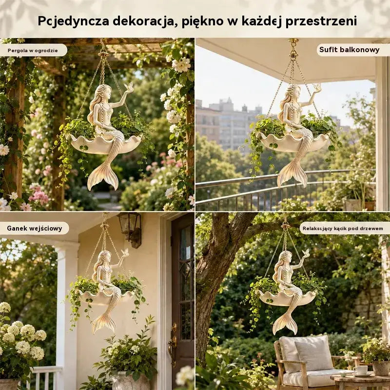 ✨ Zamień swój ogród w bajkę! Dekoracyjna wisząca doniczka z artystycznym, bajkowym wzorem! 🌸🧚‍♀️