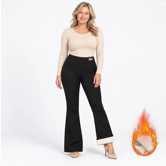 【S-XXL】Bestsellerowe legginsy ocieplane – na jesień i zimę, z wysokim stanem, rozszerzane, ciepłe, do jogi