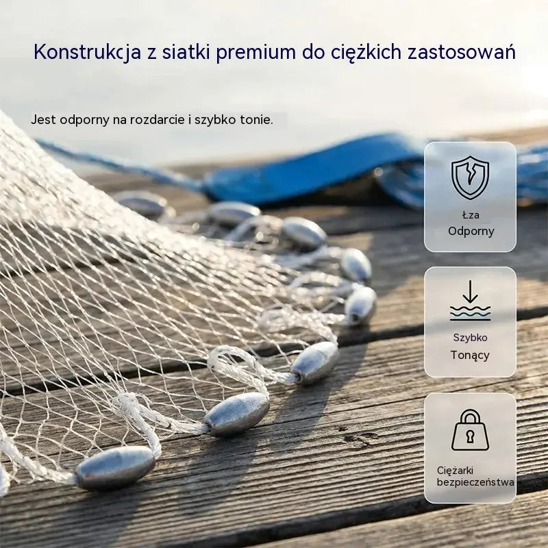 🎣 50% ZNIŻKI PRZEZ OGRANICZONY CZAS! ✨ Siatka łatwa w zarzucaniu: wytrzymała siatka, szybko tonąca, uniwersalna 🌊