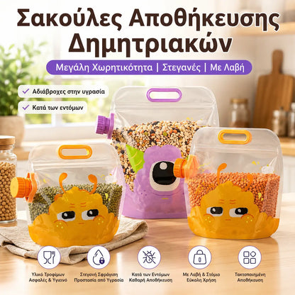 5 τεμάχιο 29 ευρώ 📢📢 50% έκπτωση!⏰ Πολυχρηστικές σακούλες αποθήκευσης τροφίμων, ανθεκτικές στα έντομα και την υγρασία.