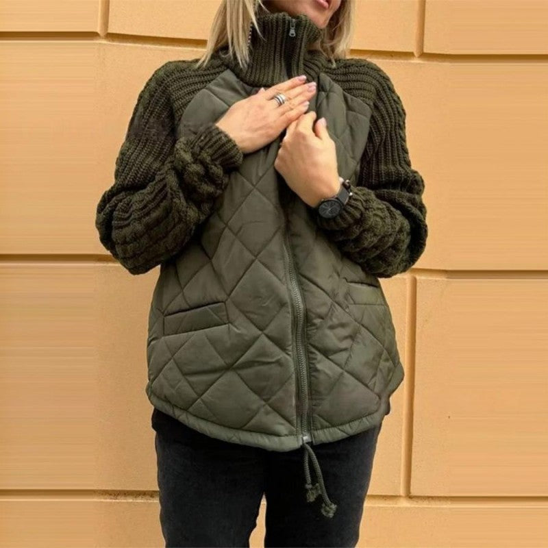 1 είδος με 41 €🔥 【S-3XL】Γυναικείο καπιτονέ πλεκτό μπουφάν – ελαφρύ, ζεστό και ιδανικό για τον χειμώνα