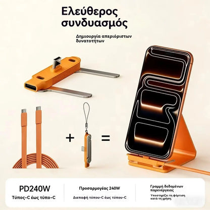 [Αγοράστε 1 Πάρτε 1 Δωρεάν]🔥 Δύο είδη για 28 ευρώ ⚡ Πτυσσόμενος προσαρμογέας βάσης φόρτισης, μπορεί επίσης να χρησιμοποιηθεί ως βάση τηλεφώνου