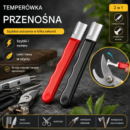 2 sztuka 89zł 🔪 Przenośna ostrzałka do noży i nożyczek do użytku na zewnątrz, ręczna ostrzałka o dużej prędkości