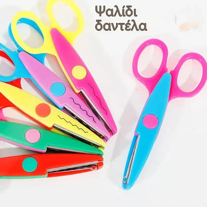 🥰【Σετ 6 τεμαχίων】Μόνο 25 ευρώ✂️🌈Ψαλίδι ασφαλείας για παιδιά (για κατασκευές DIY)