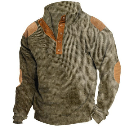 【S-3XL】Casualowa bluzka męska z długim rękawem